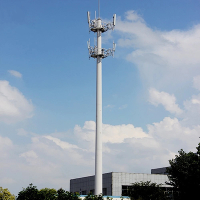 Telecommunication Monopole Hot Dip Galvanized Steel Tower
