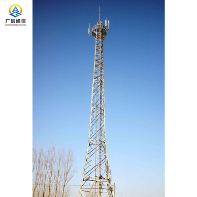 Free Standing Iron Mobile Tower 35m Self Supporting Telecommunication