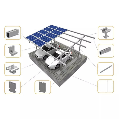 2.5m Height HDG Steel Carport Frame Structure On Solar System