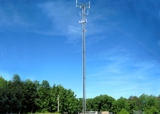 4 Leg High Angular Guyed Wire Towers 55m For GSM 5G Antennas
