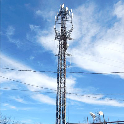 High Mast 30m 60m Guyed Wire Telecom Steel Tower For Communication