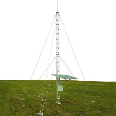 High Mast 30m 60m Guyed Wire Telecom Steel Tower For Communication