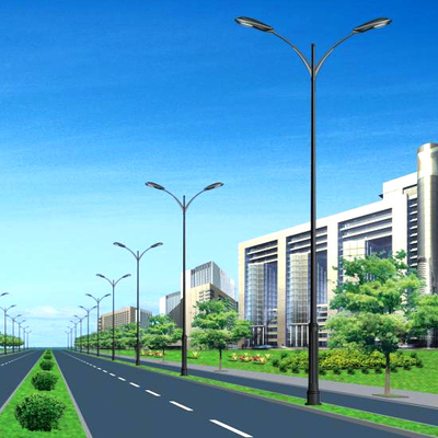 Tapered Conical Or Octagonal Street Light Pole Galvanized Steel for Residential