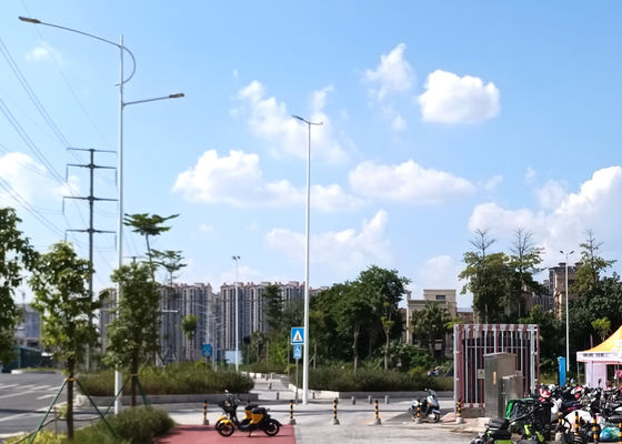 Powder Coated Galvanised Street Light Pole 12m Z Shape Q345B